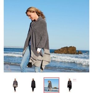 Barefoot dreams Zuma cape in graphite/linen color
